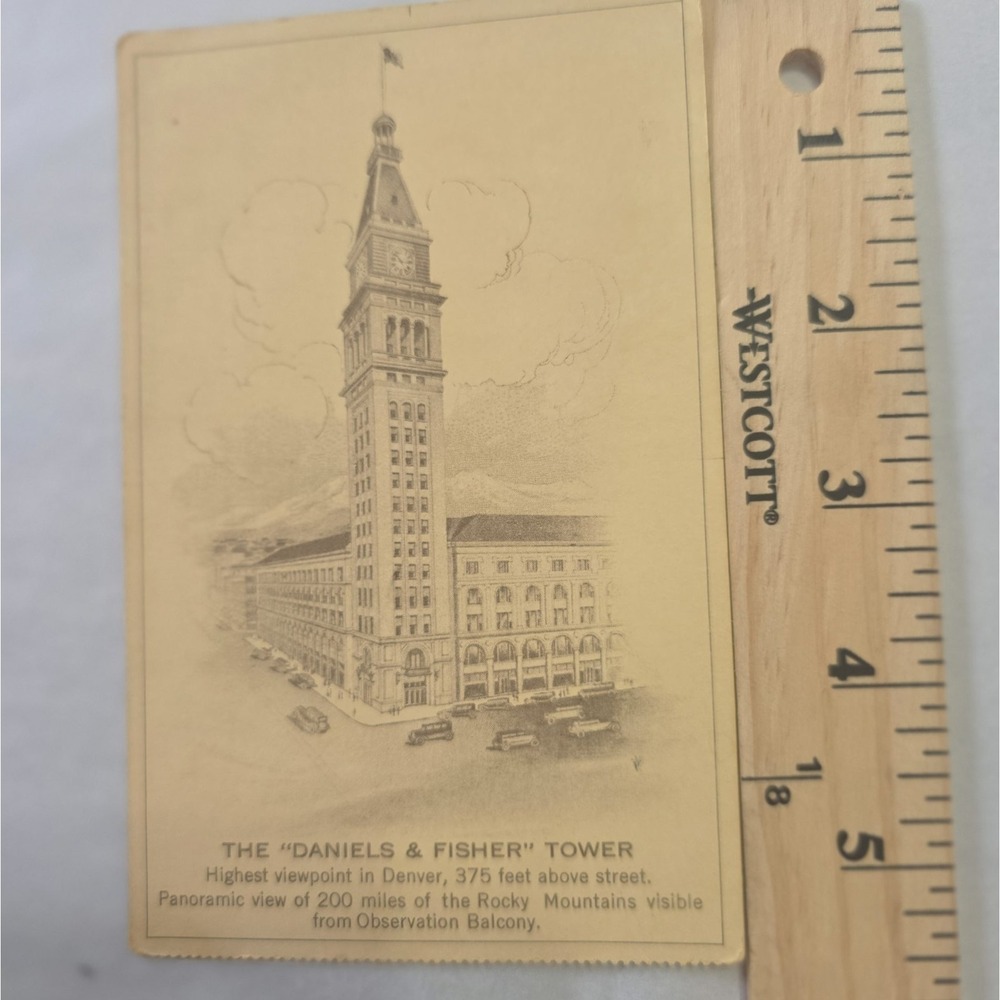 Vintage Daniel And Fisher Tower Dept Store Denver Advertising Postcard - Picture 4 of 4